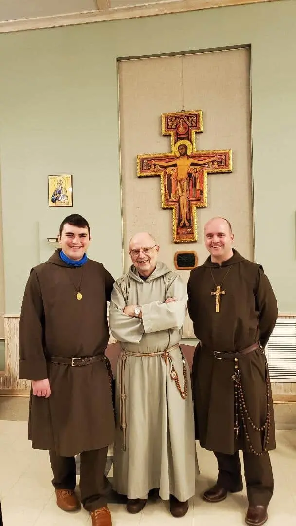 Three Franciscans--Two Knights and Fr. Mariusz